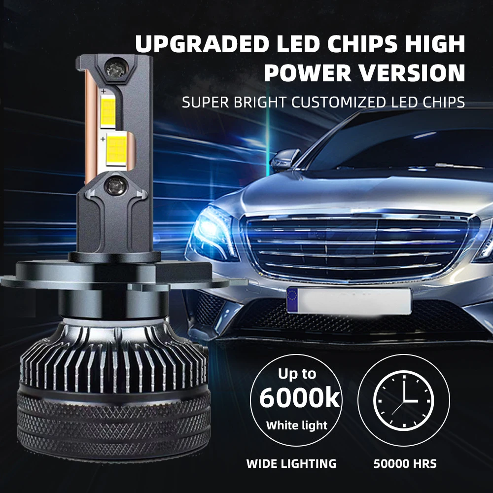 ZTZPIE 300000lm Powerfu 6000k White 9005/HB3 9006/HB4 H1 H7 H4 H11 9012 Canbus Led Car Headlight  CSP 3570 Car Lamp 650W 12V