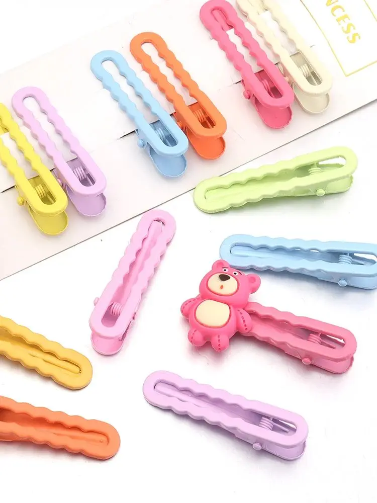 30 pcs/lot coloré mode métal épingle à cheveux 5 cm vague pince à cheveux géométrique creux épingle à cheveux Barrettte pour bricolage cheveux accessoires