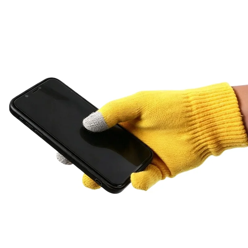 Touch Screen Bluetooth Gloves Thick Knit Warm Gloves Answer Calls Play Music Windproof Gloves Cycling Running Outdoor Use