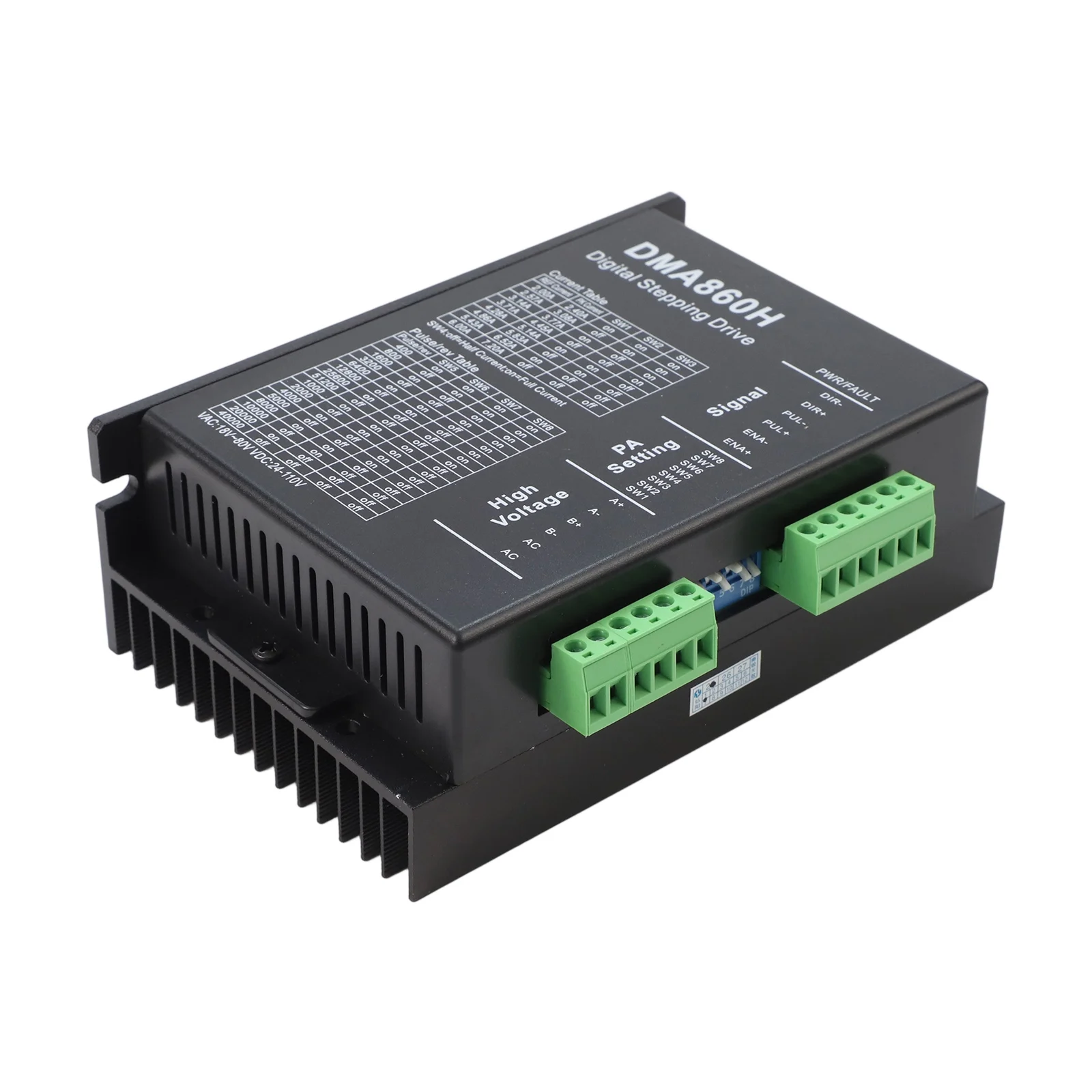 Stepper Driver DMA860H 7 2A for Two Phase Stepping Motors Nema34 Nema42 with Low Noise Operation and Robust Performance
