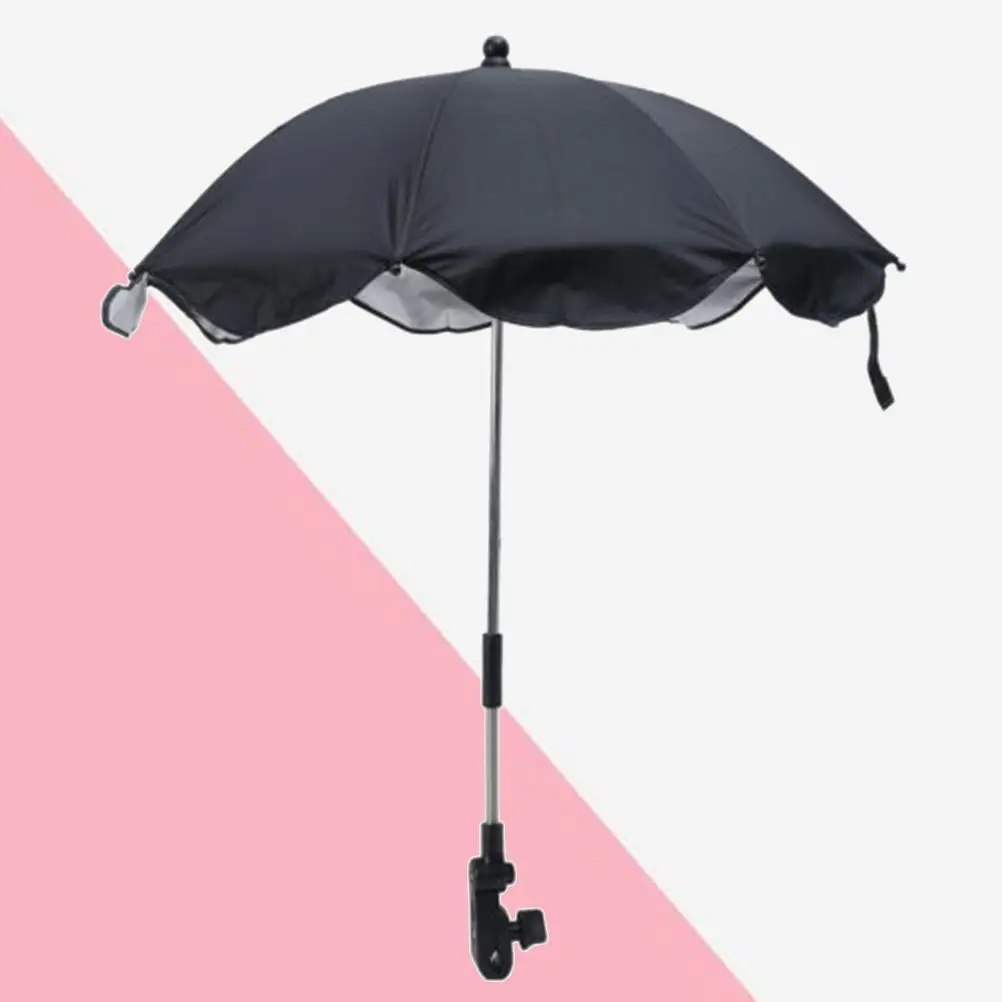 Sombrilla ajustable con protección UV para cochecito, Clip para sombrilla para cochecito de bebé, accesorios para cochecito, cubierta para toldo de sombra