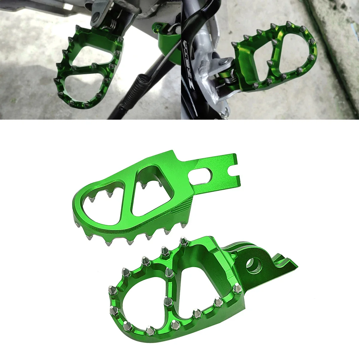 Pedales de apoyo CNC para motocicleta, clavijas de pie para Kawasaki KX250F KX450F KX250X KX450X KLX450R KX 250F 450F 2006-2021