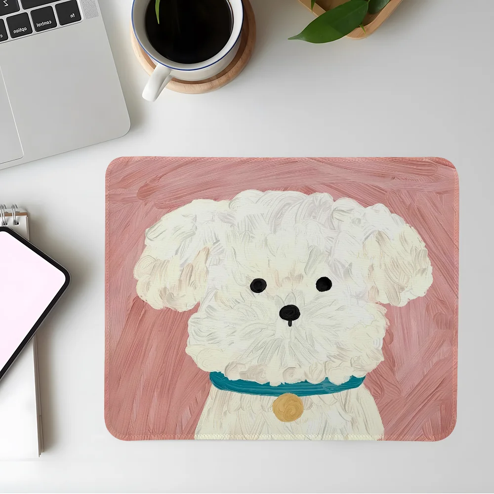 Cartoon Ölgemälde Kawaii Hund Mauspad Gaming Esports Mousepad Laptop Computer Büro Schreibtisch Matte Gummi Kleine Anti Slip Pad