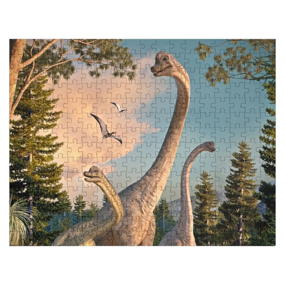 

Brachiosaurus Walk Jigsaw Puzzle Iq Puzzle Custom Gifts Personalize Puzzle Children Puzzle