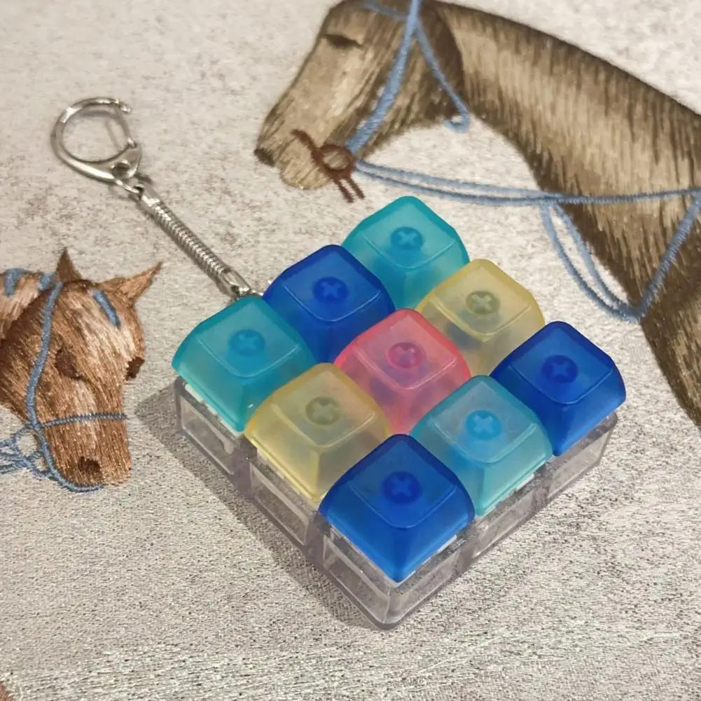 Décompression 9 clavier clé jouet pour adultes Antistress jouets garçons filles Anti-Stress doigt clavier jeux porte-clés
