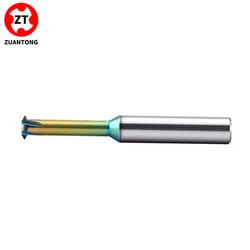 ZUANTONG CNC Machine Solid Carbide Single Tooth Thread Milling M1 M1.6 M2 M3 M4 M5 M6 M8 M10 M12 M14 M16 M18 M20 M24mills Cutter