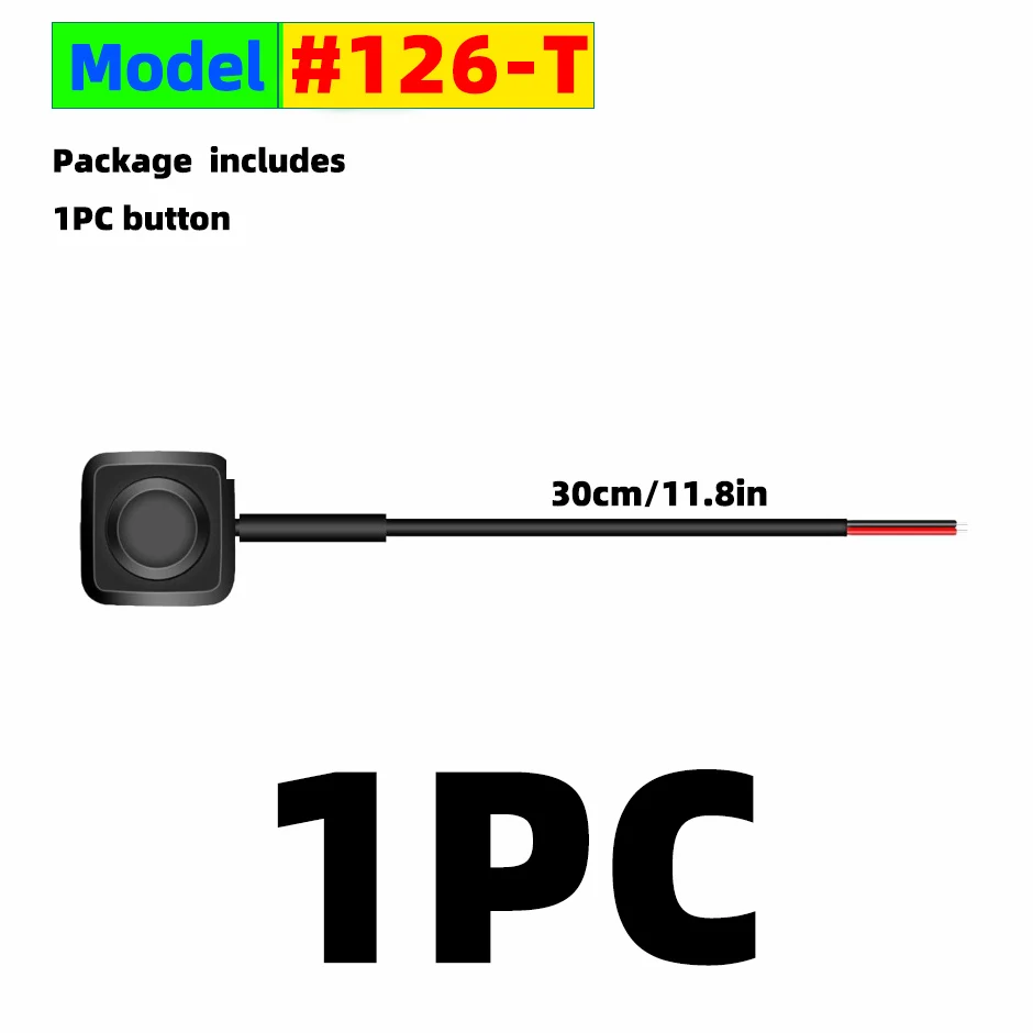 QXNY Momentary Push Button on Off Switch Black Plastic 12V 24V Car Alarm Button DIY Flashlight Surface Mount Mini Button Switch