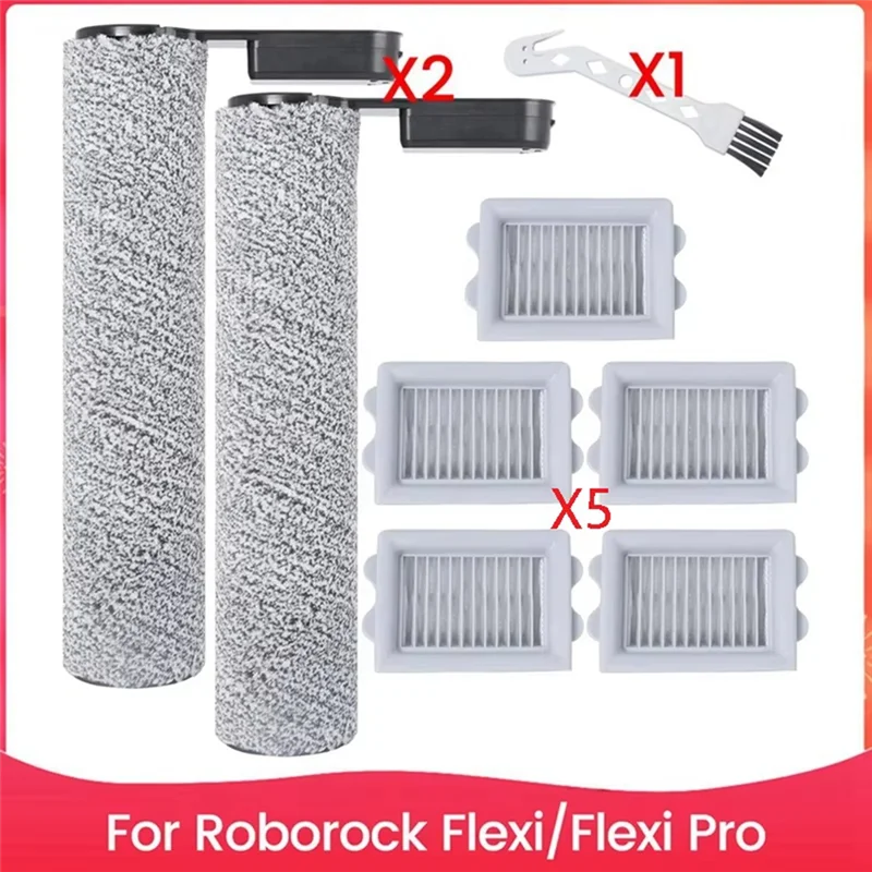 

ABRS-ABFU-For Roborock Flexi/Flexi Pro Handheld Wireless Vacuum Cleaner Main Roller Brush HEPA Filter Accessories Parts