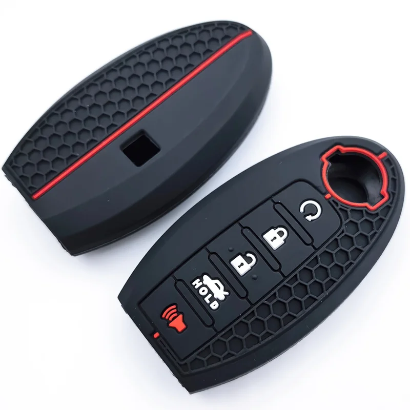 Silicone Car Key Case Cover Keyless Remote Fob Holder for Nissan X Trail T32 2020 Rogue Patrol Murano Htrail Maxima Accessories view 5