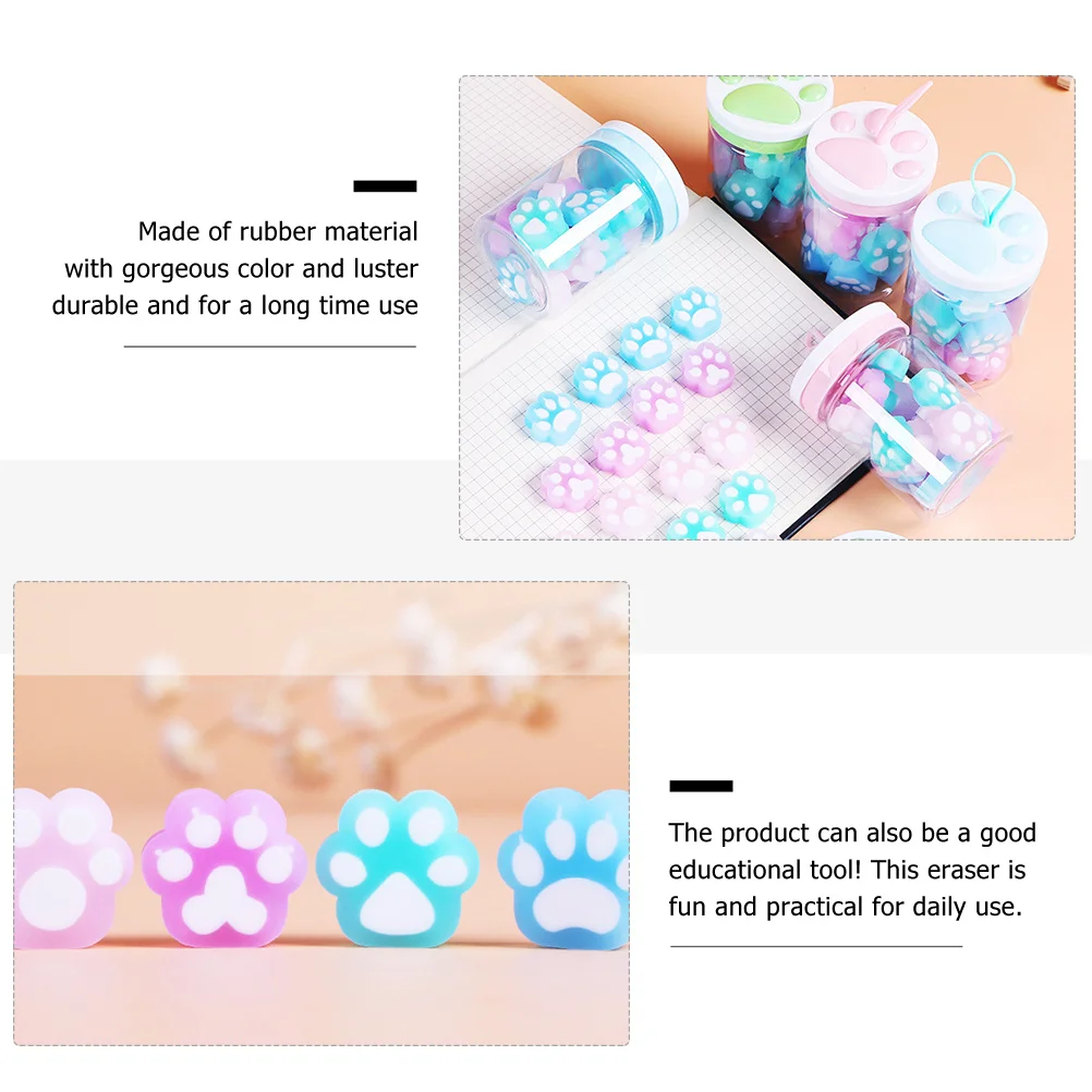 

Cute Cat Claw Shaped Erasers Kindergarten School Pencil Erasers Students Stationery Lovely Educational Tool Gift