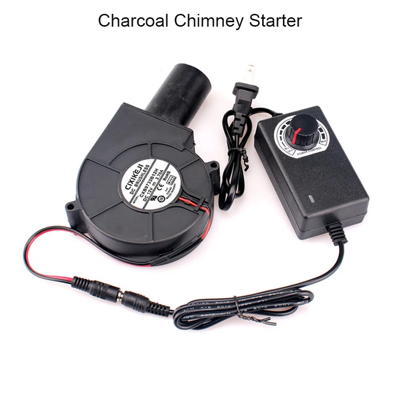 Charcoal Chimney Starter Picnic Cooking Barbecue Electric Fan 5V 12V 24V 75mm BBQ Fans Smelting Metal Fan BBQ Blower