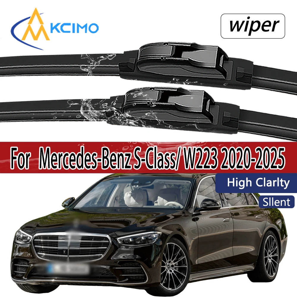 Für Mercedes-Benz S-Klasse/W223 2020-2025 Frontscheibenwischerblätter 2 Stück Windschutzscheiben-Fenster-Zubehör