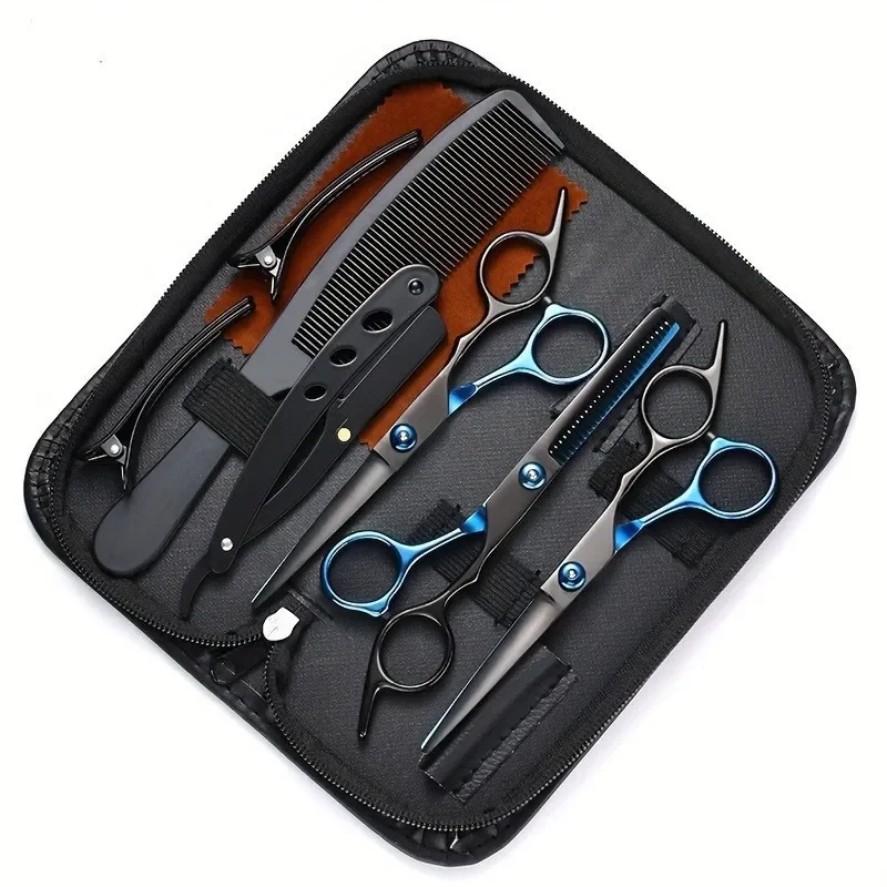 

New Stainless Steel Hair Scissors Set - Professional Thinning & Texturing Shears, Layered Hair Cutting Tools for Barber Kit