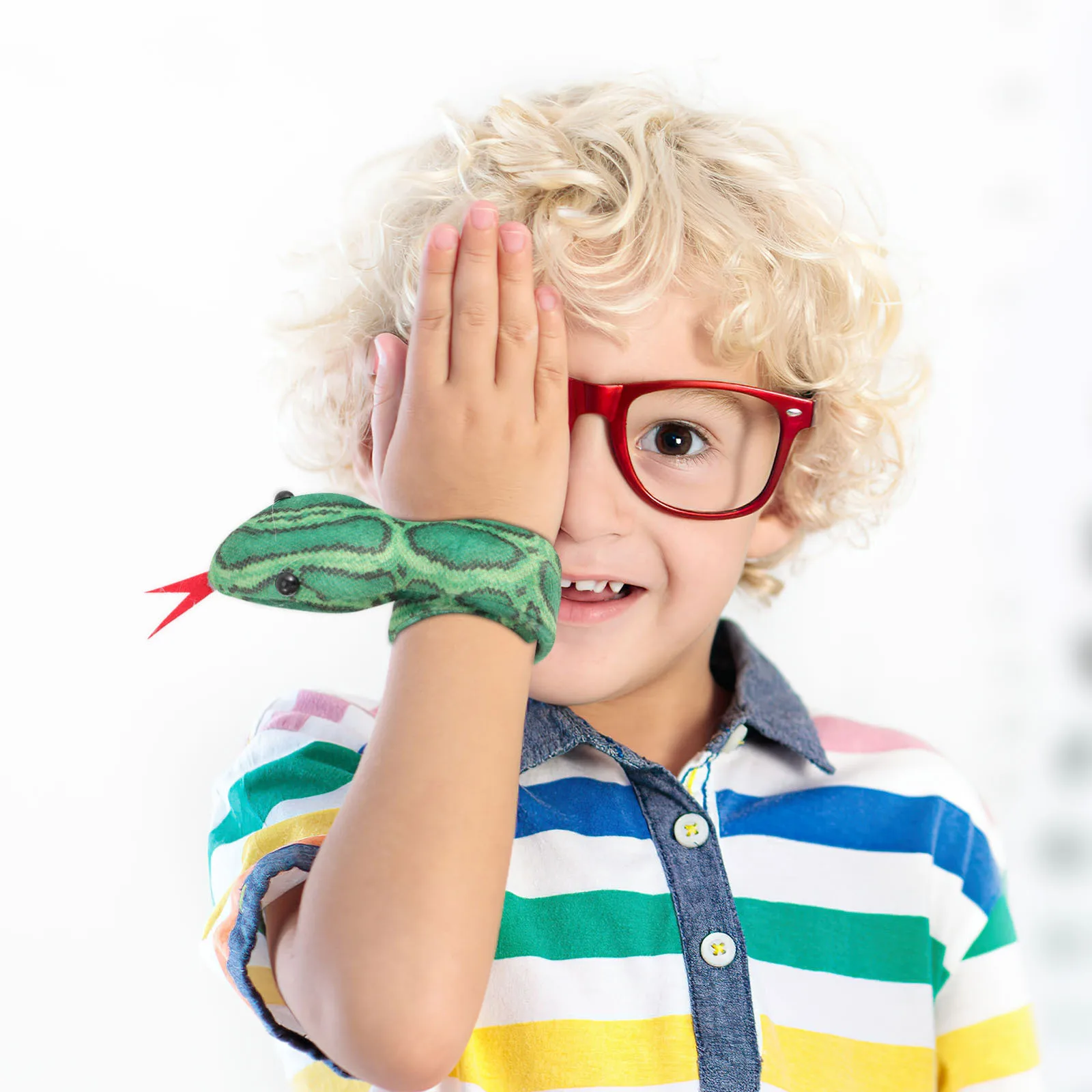 16 قطعة سوار صفعة الأفعى النمذجة معصمه الحيوان أساور للأولاد الأساور