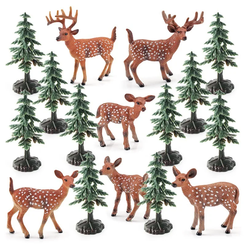5pcs Mini Evergreen Pine Tree Model Miniature Forest Christmas Tree Micro Scale Landscape Sand Table Scene Decor Ornament