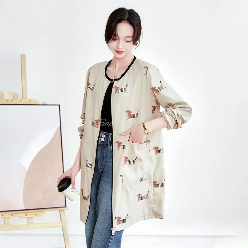 2025 Dog Grooming Uniform Pet Groomer Waterproof Gown Hairdressing Work Clothes Beauty Salon Robe Hairdresser Uniforms Women Men