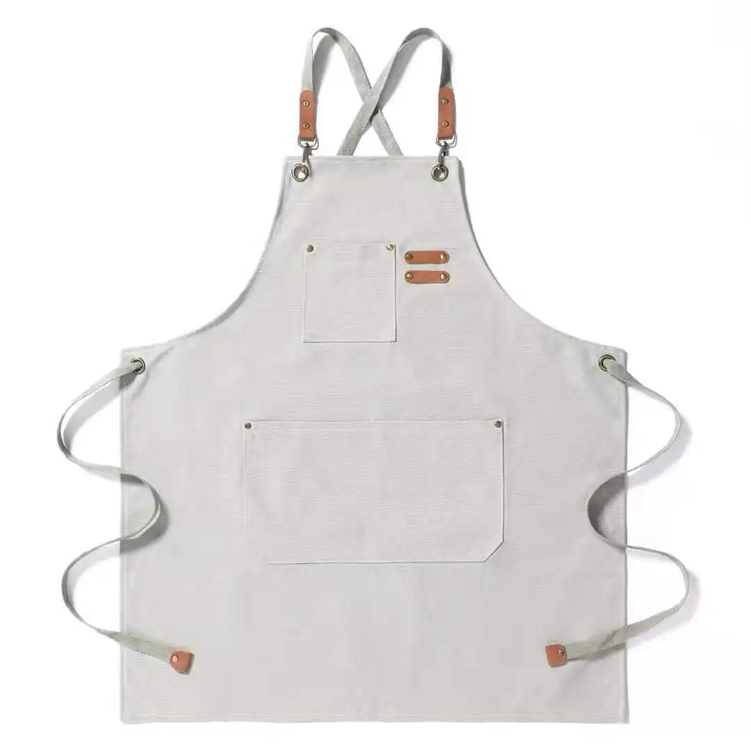 Fashion Canvas Apron Home Kitchen Gardening Work Dress Women\'s Kitchen Restaurant Work Apron.