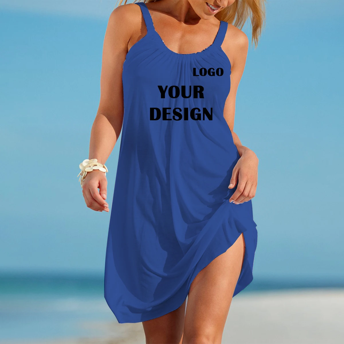 Custom Beach Dress Make Your Own Design Logo Text Women Print Original Design High Quality Gift Dress Free Shipping Size S-5XL