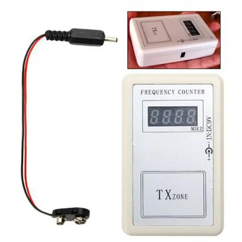 Handheld Remote Control Wireless Frequency Meter Counter tester 250-450MHZ for Car Auto Remote Cymometer Detector Power Cable