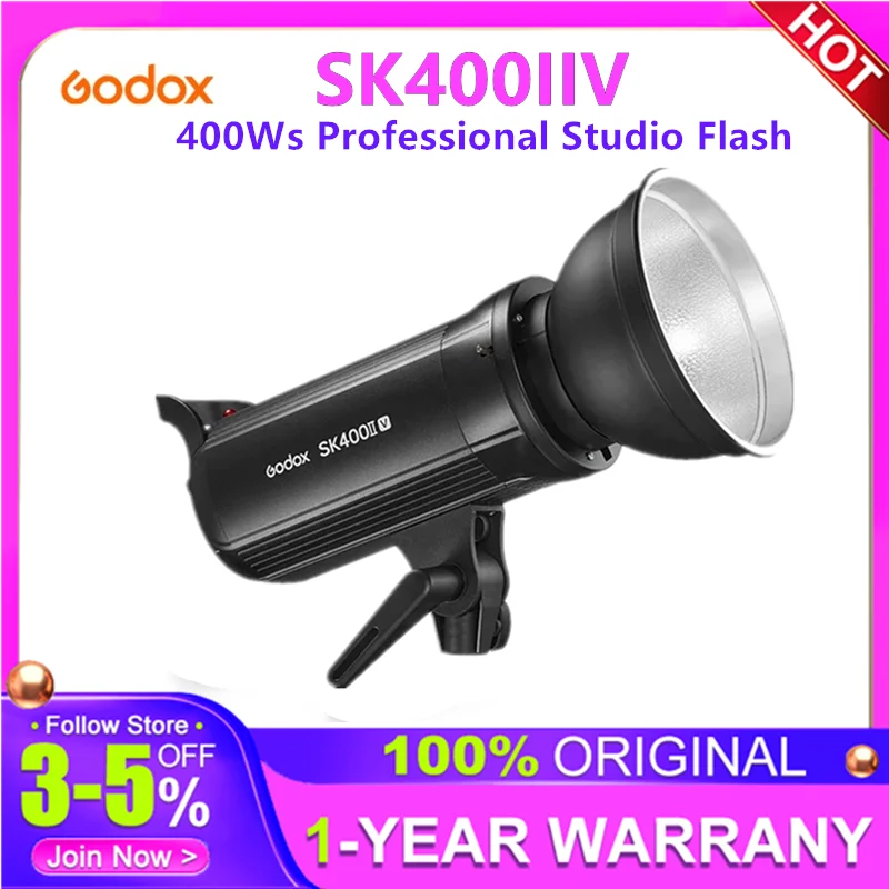 Godox SK400IIV SK400II-V 400Ws Professional Compact Studio Flash for Photography Studio Stream pk Godox 150Wii Godox sk400II