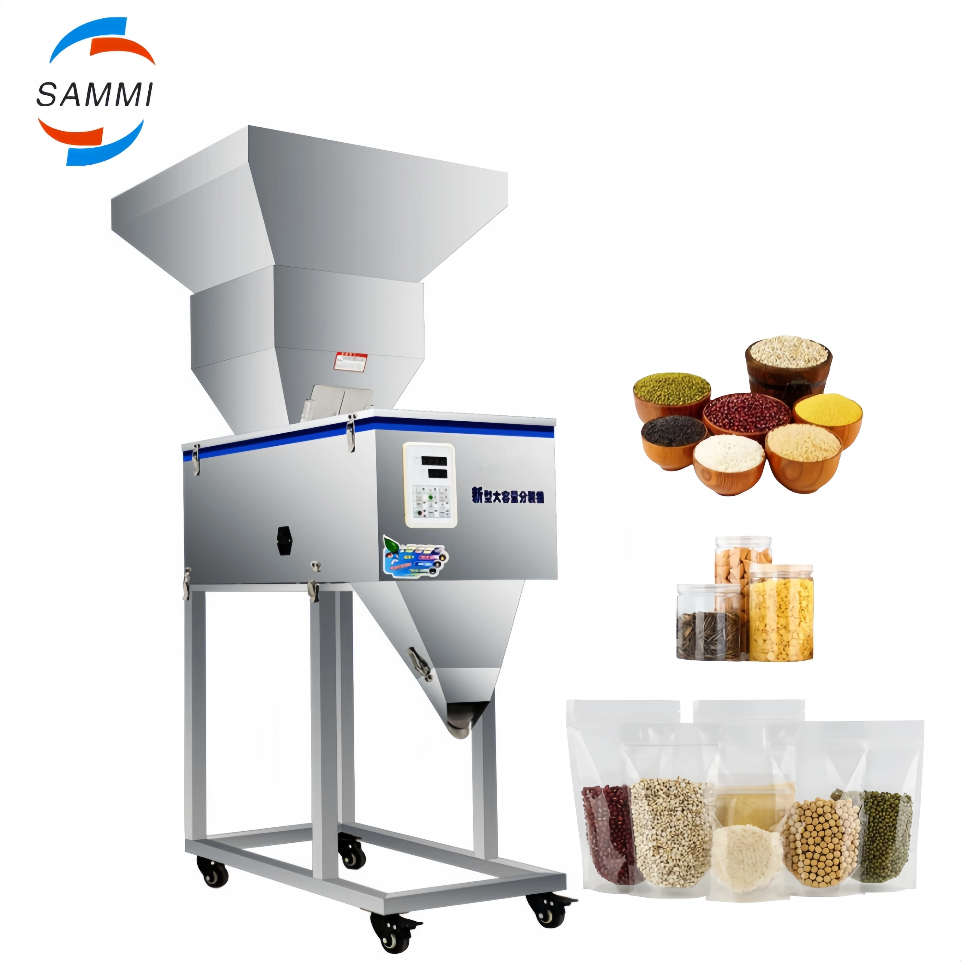 High Quality 2500g Dry Spice Powder Filling Machine Granule Dispenser For Water Beverages Grain Nut Salt