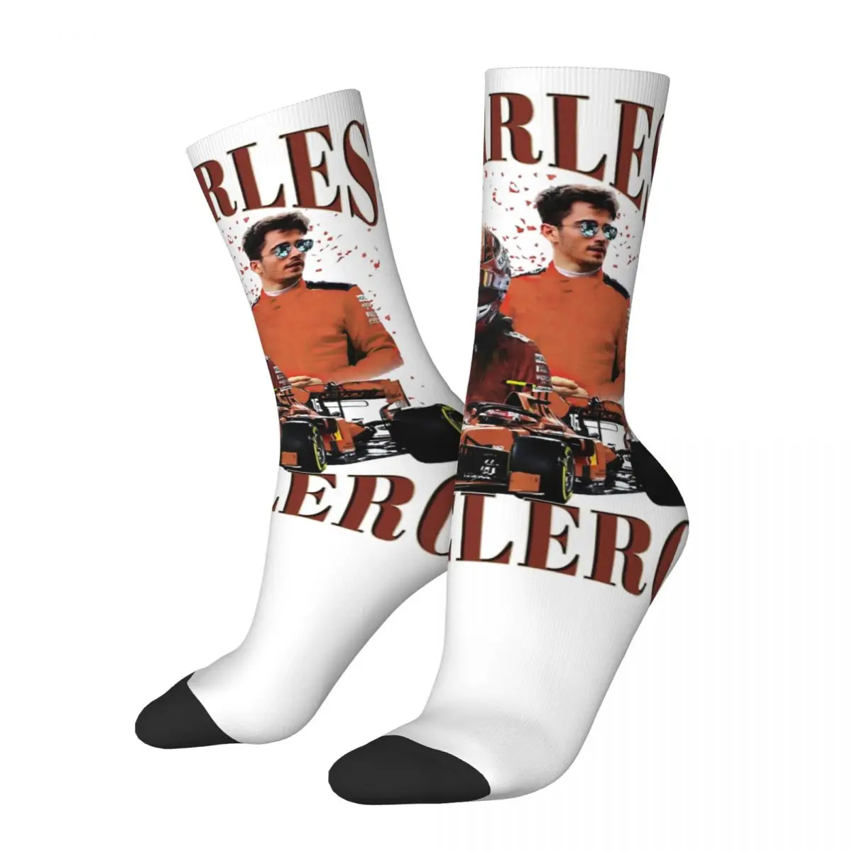 

New Men's Socks Harajuku Charles Leclerc Victory Sock Polyester High Quality Women Socks Spring Summer Autumn Winter