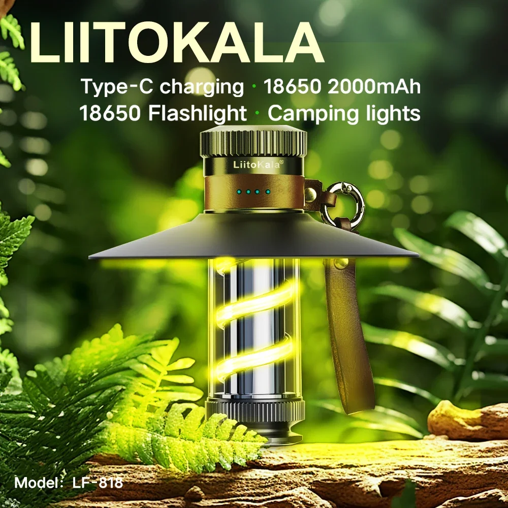 LiitoKala LF-818 Camping lights+18650 2000mAh Battery