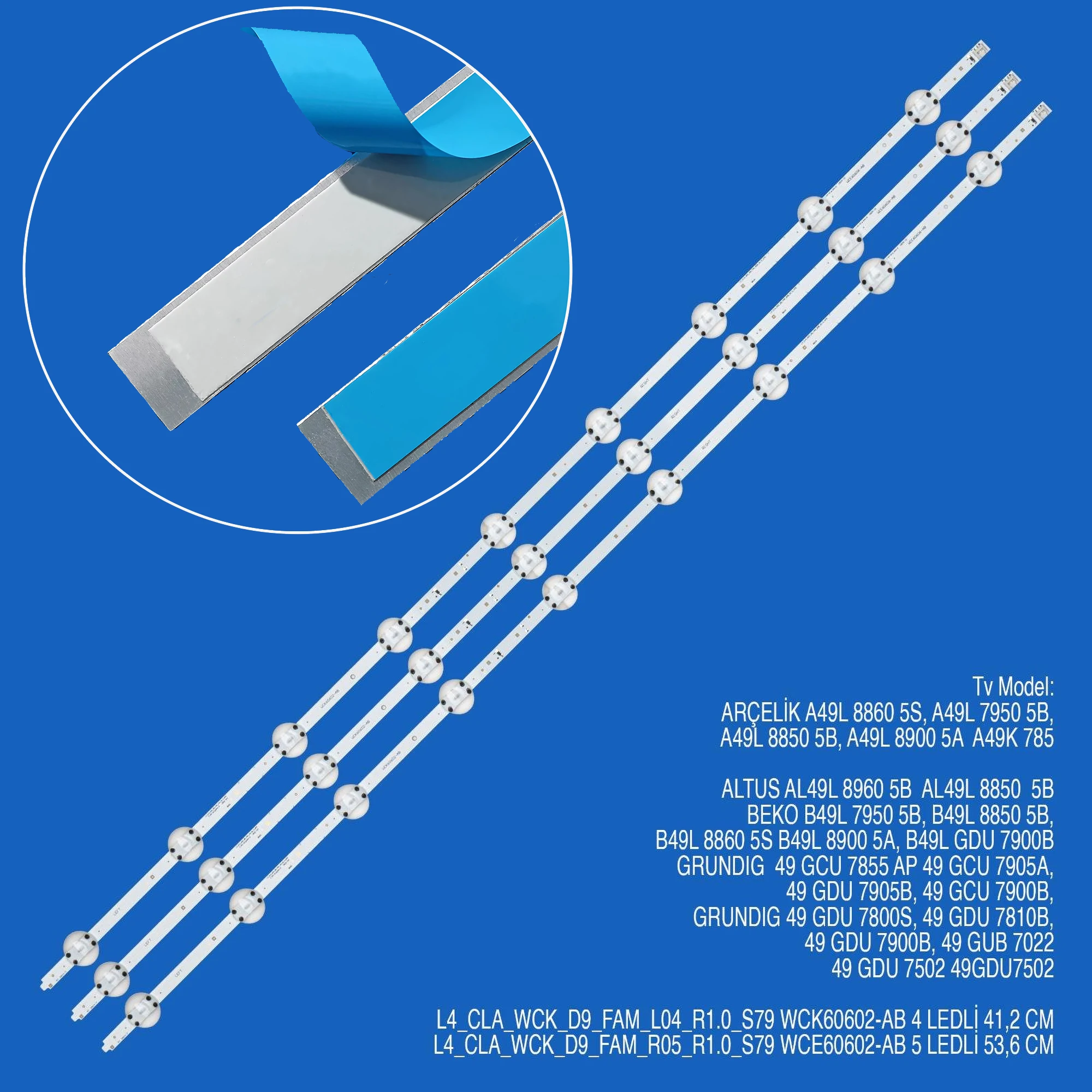 LED Backlight strip for A49L 8860 5S A49L 8900 5A A49L 8840 B49L 8900 5A B49L 8850 8900 40 5B 49 VLX 7020 49 GUB 7022
