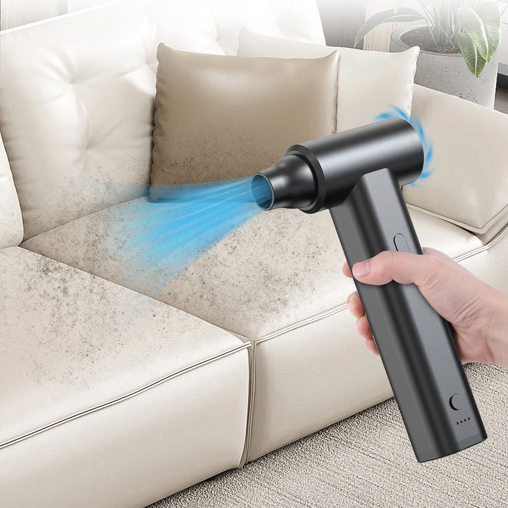 

2 in 1 Air Blower & Vacuum Cleaner 120000PRM Jet Dry Blower USB Rechargeable Cordless Air Blower for Keyboard Computer Cleaning