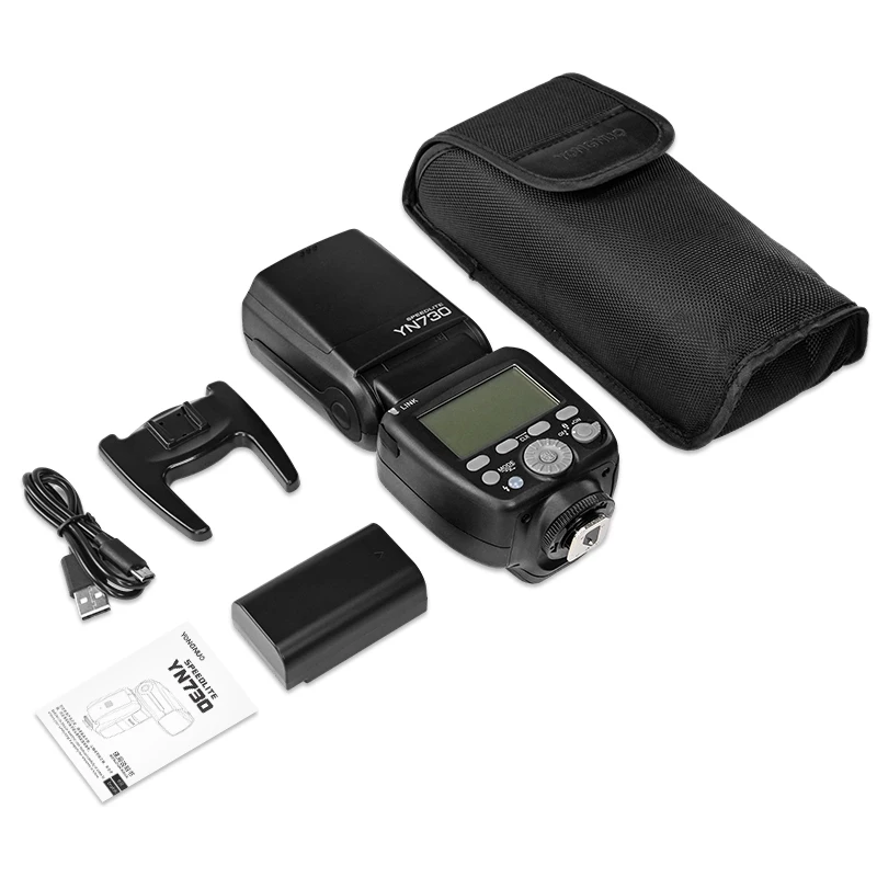 Yongnuo YN730 2.4G Wireless Speedlite Flash G60 with Li-ion Battery Trigger for Canon Nikon Sony Fujifilm Pentax Camera