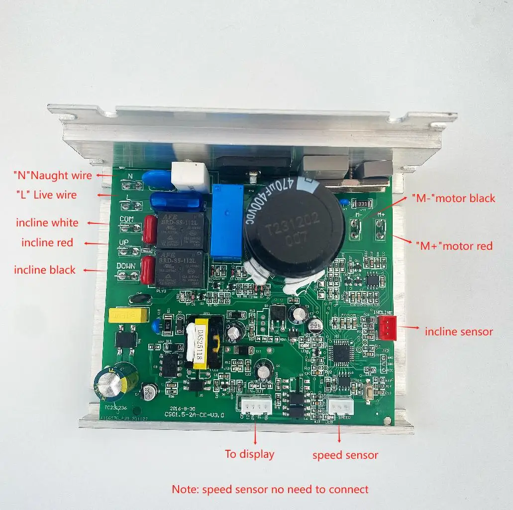 General use Universal Treadmill Circuit board Treadmill Console display motor control board controller for 1HP-2.0HP DC motor