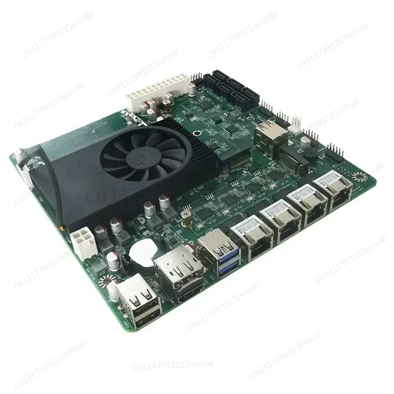 N5105 Mini ITX Industrial NAS Motherboard 17x17CM Soft Routing I226‑V B3 2.5Gbps 4LAN 2M.2 NVMe 6*SATA3.0 PC Mainboard