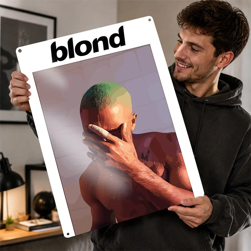 Frank Ocean Blond Metal Poster Perfect Gift for Fans Lovers Customized Wall Art Metal Sign for Decor Room Bedroom Decorations