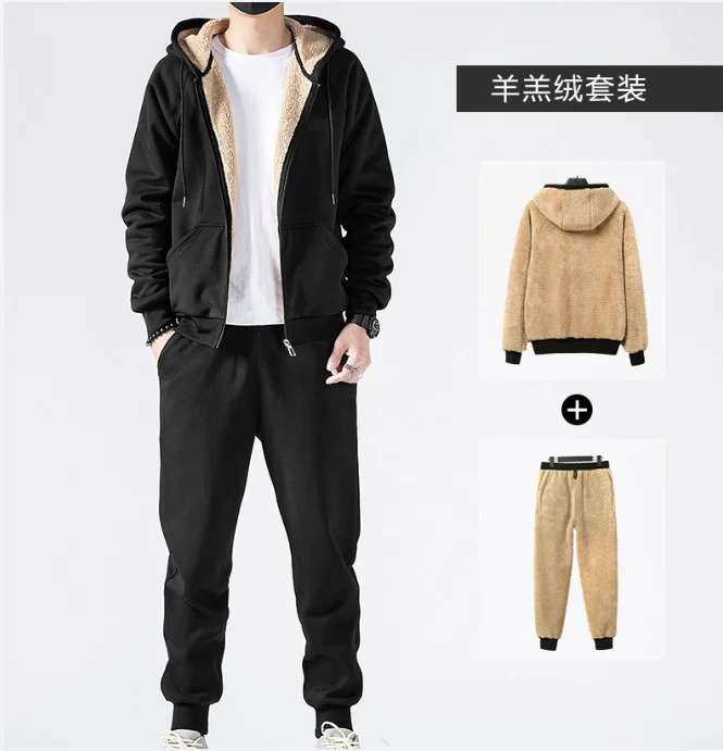 

Новая флисовая толстовка с капюшоном на молнии, мужская зимняя теплая куртка 2025 года, мужская однотонная куртка, мужская одежда 3XL