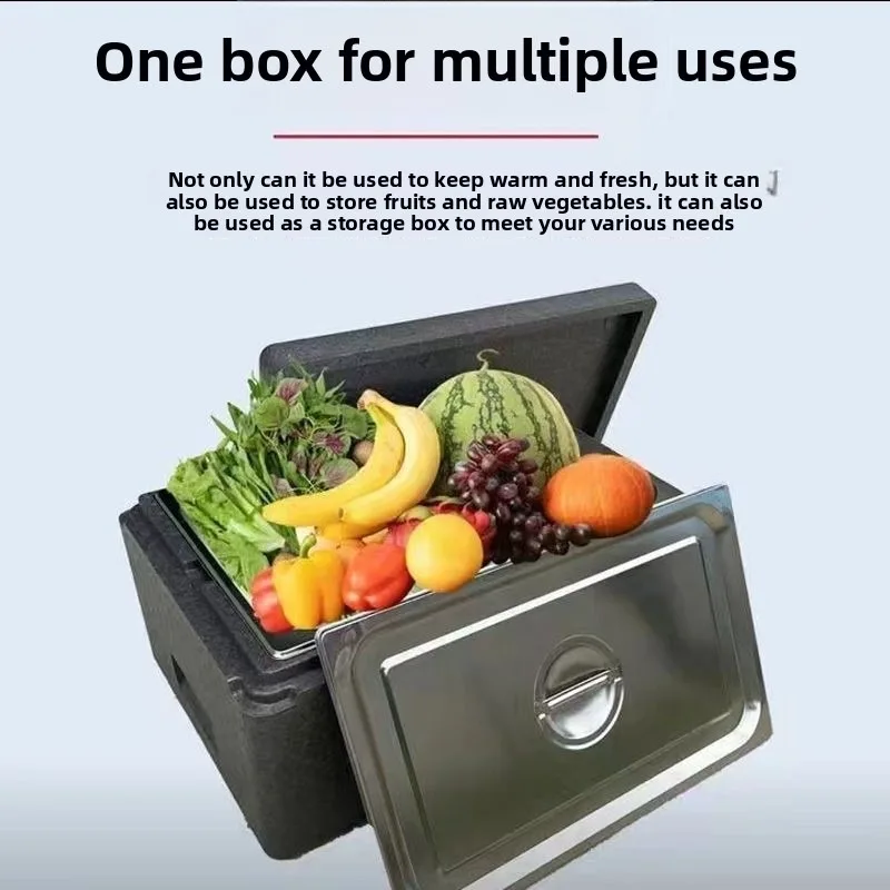 Food Grade Foam Insulated Meal Delivery Box Rectangular Cooler Food Insulated Box Refrigerated Box Fresh-keeping Refrigerator