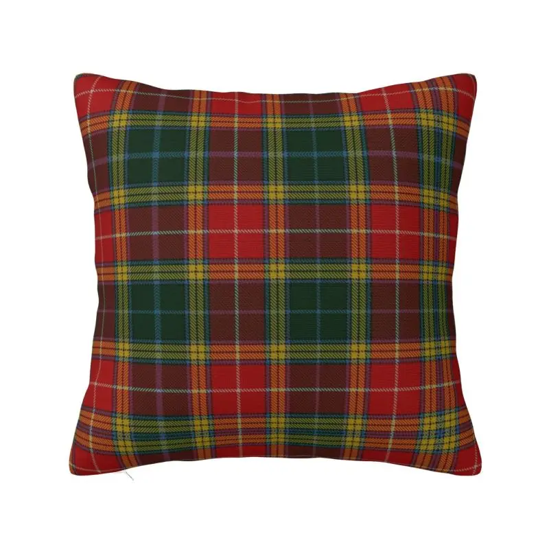 Scottish Clan Tartan Plaid Cushion Cover 45x45cm Soft Modern Pillow Case Home Decoration