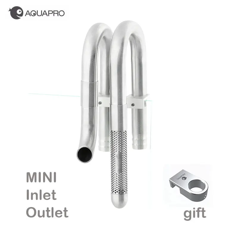 Mini Aquarium Water Inlet Outlet Pipe Filtro Accessories Stainless Steel Fish Tanks Shrimp Ecoflow Akvarium Hose Holder Goods