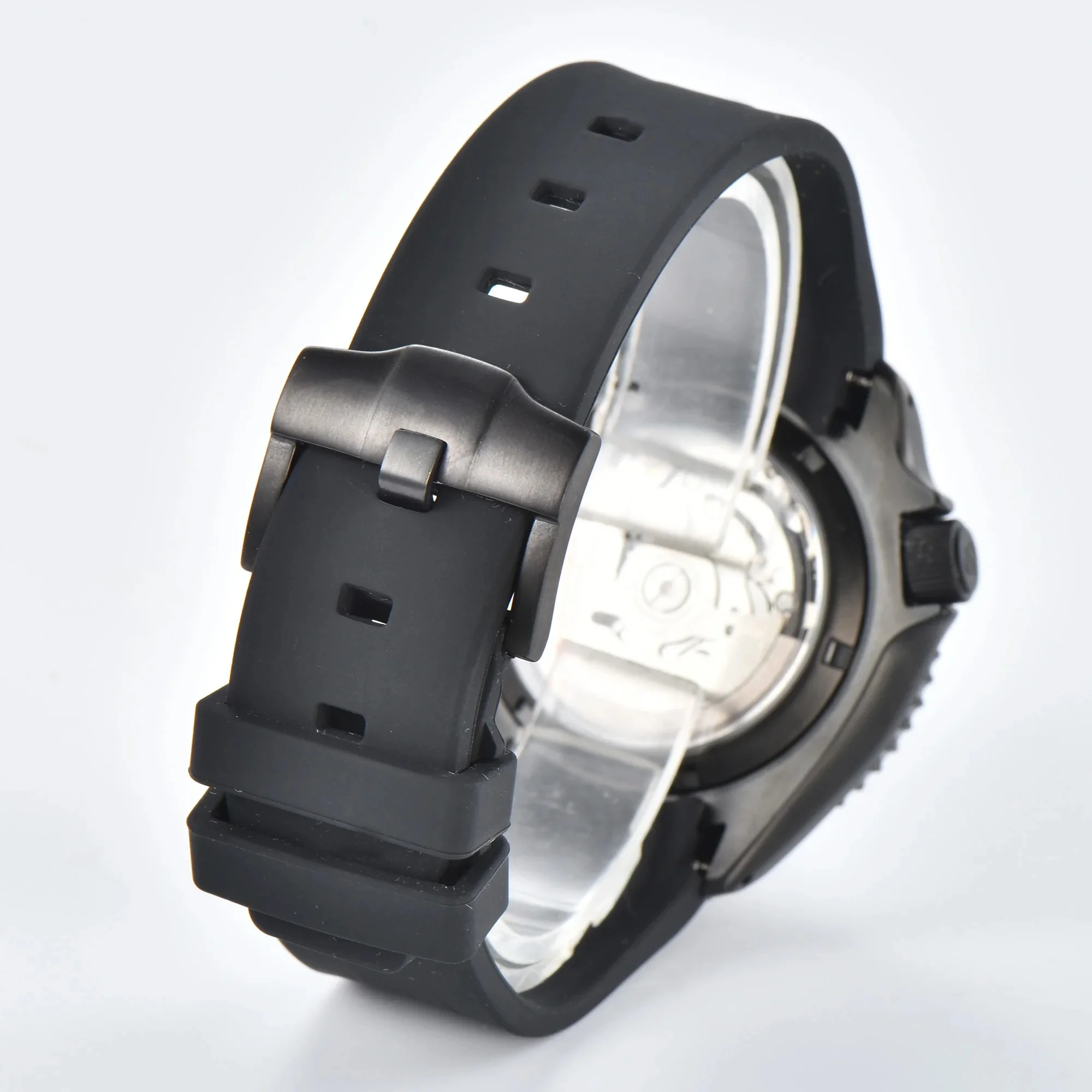 41mm 007 Automatic Mechanical Man Watch Fit NH3 Series 34 35 36 Movement Stainless Steel Waterproof Transparent Sapphire Glass