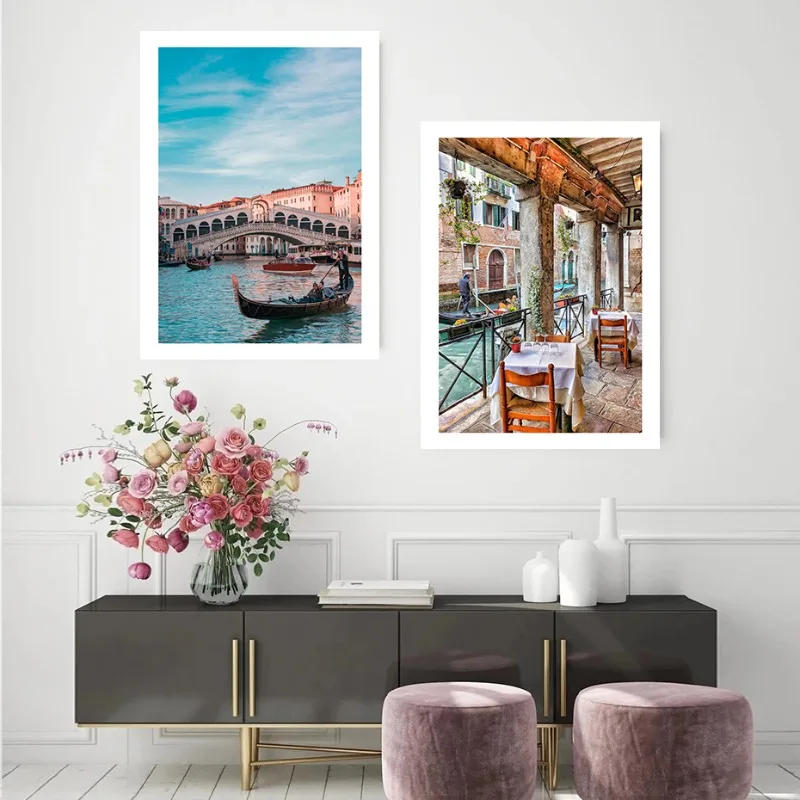 Italy Modern Color City Landscape Venice Amalfi Sorrento Positano Travel Posters Europe Image Canvas Picture Wall Home Decor