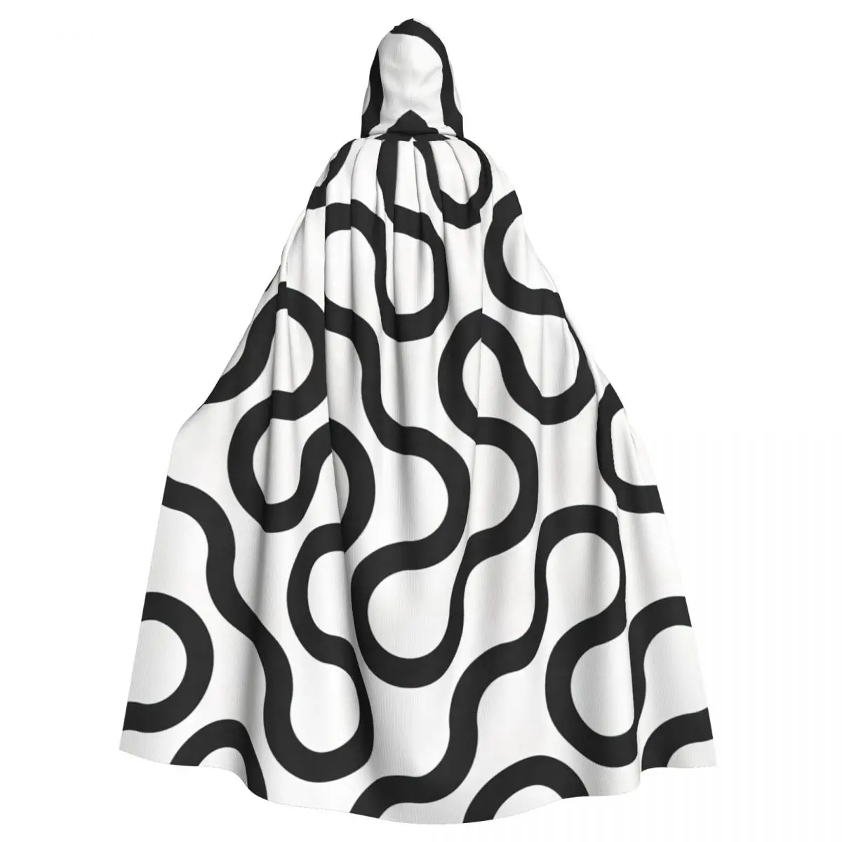 My Favorite Geometric Patterns Hooded Cloak Halloween Party Cosplay Woman Men Adult Long Witchcraft Robe Hood