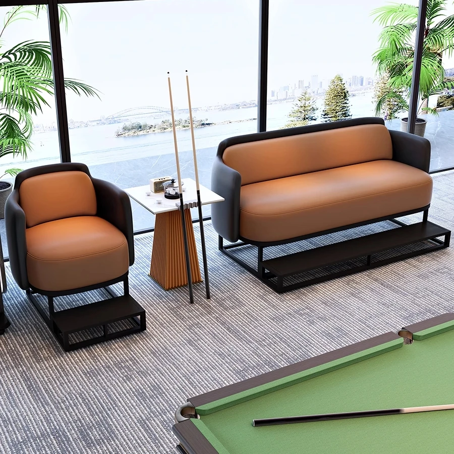 Revolutionary Modern Set Sofa and Chair for Billiards Room Enhancing Office Experience in Hotels & Schools