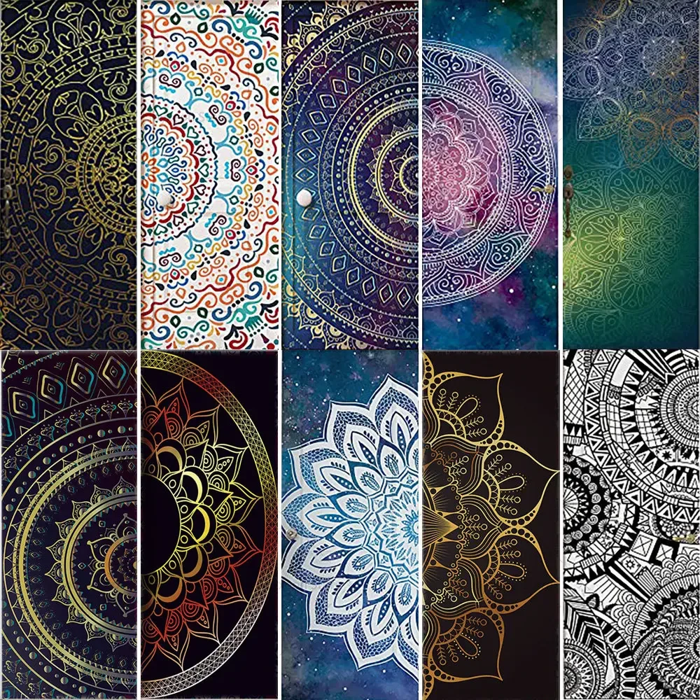 

Printed Bohemian Mandala Door Stickers Home Decoration PVC Waterproof Tear-off Poster Renovation Bedroom Living Room Old Door