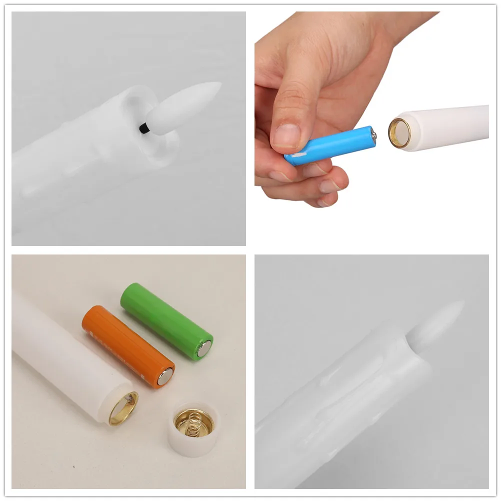 Bougie en ivoire scintillante sans flamme avec minuterie à distance, bougie à piles, décor de Noël à la maison, ci-après les, paquet de 6/12