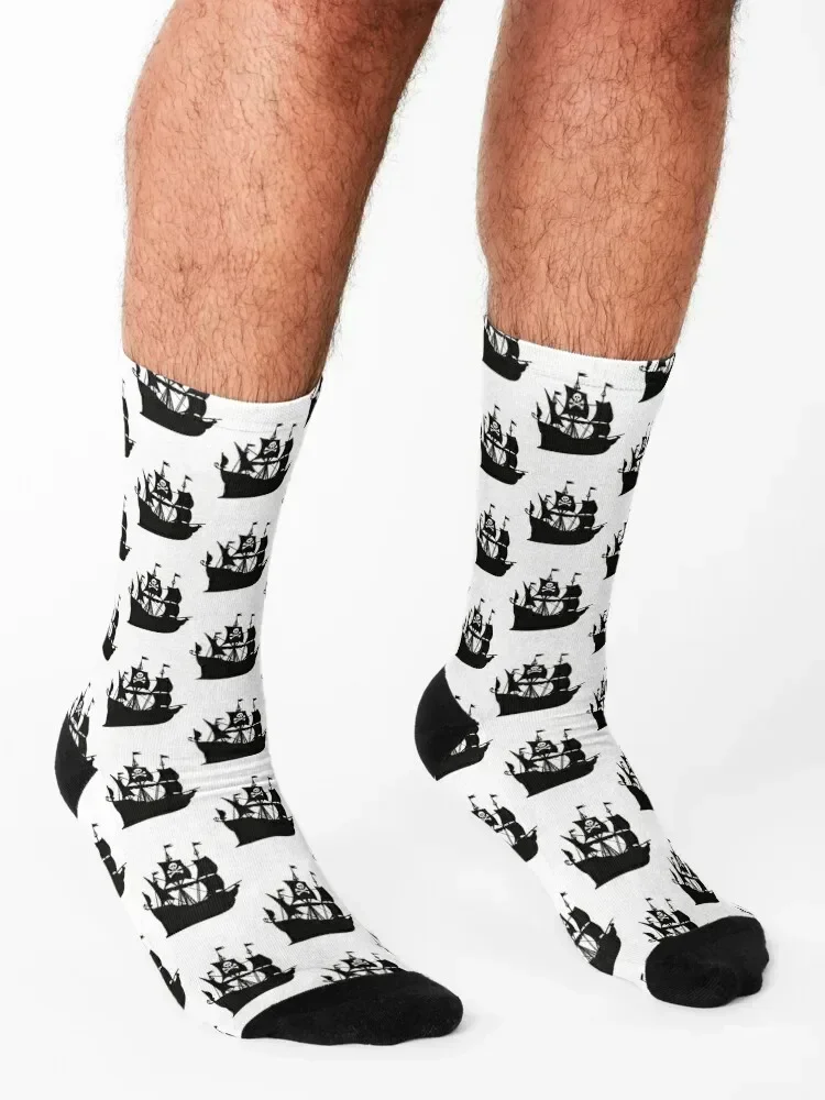 Pirate pirate skull skull pirate ship, ship Socks new year tennis Stockings snow Socks For Men Women's