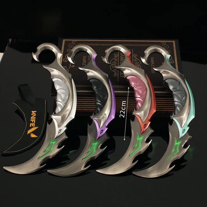 

22cm Glow-in-the-dark EP 5 Karambit Version Reaver Melee Weapon Model Valorant Game Peripheral Uncut Sword Cosplay Gift Toy Boys