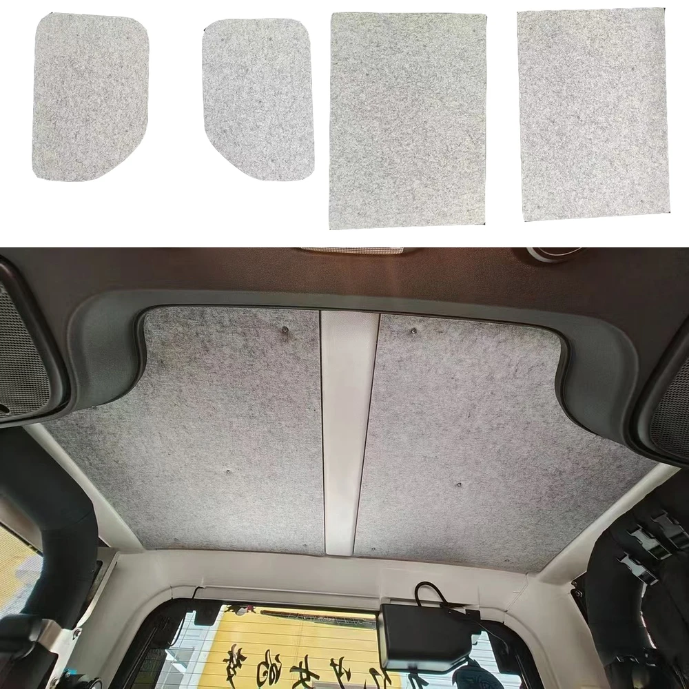 Sun Protection Roof Heat Shield Silver Gray 2 Door Insulation for Jeep JK 2012-2017 Compatible with 3.0L And 3.6L Models J409
