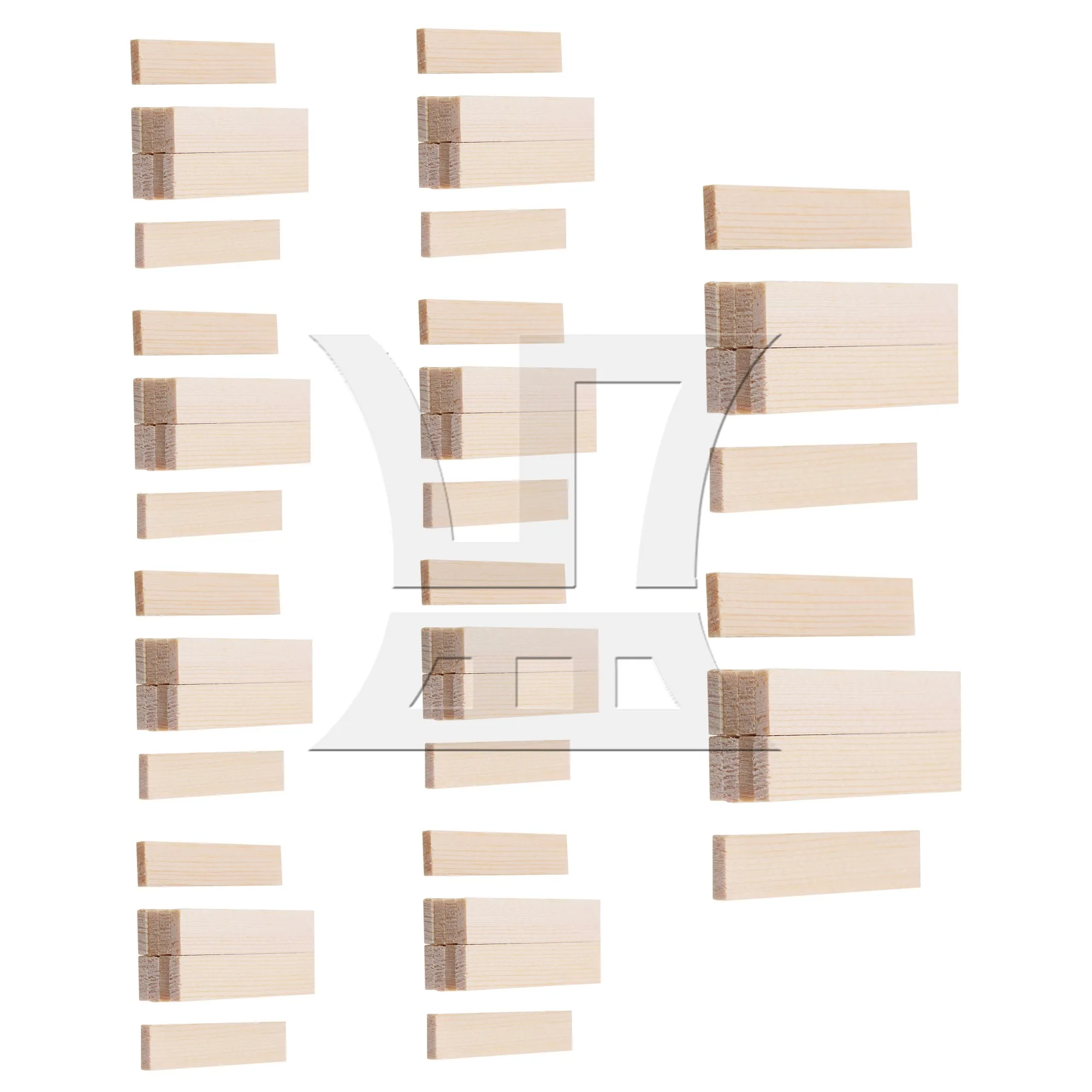 100 peças varas de madeira de bambu de 2 polegadas para modelo de barco de aeronave doméstica