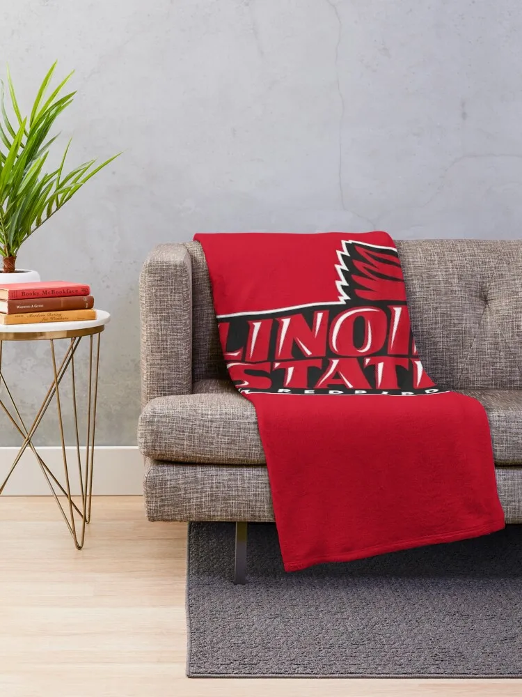 the Redbirds Illinois State-icon Throw Blanket Flannels Blanket Decorative Sofa Blankets Moving Blanket