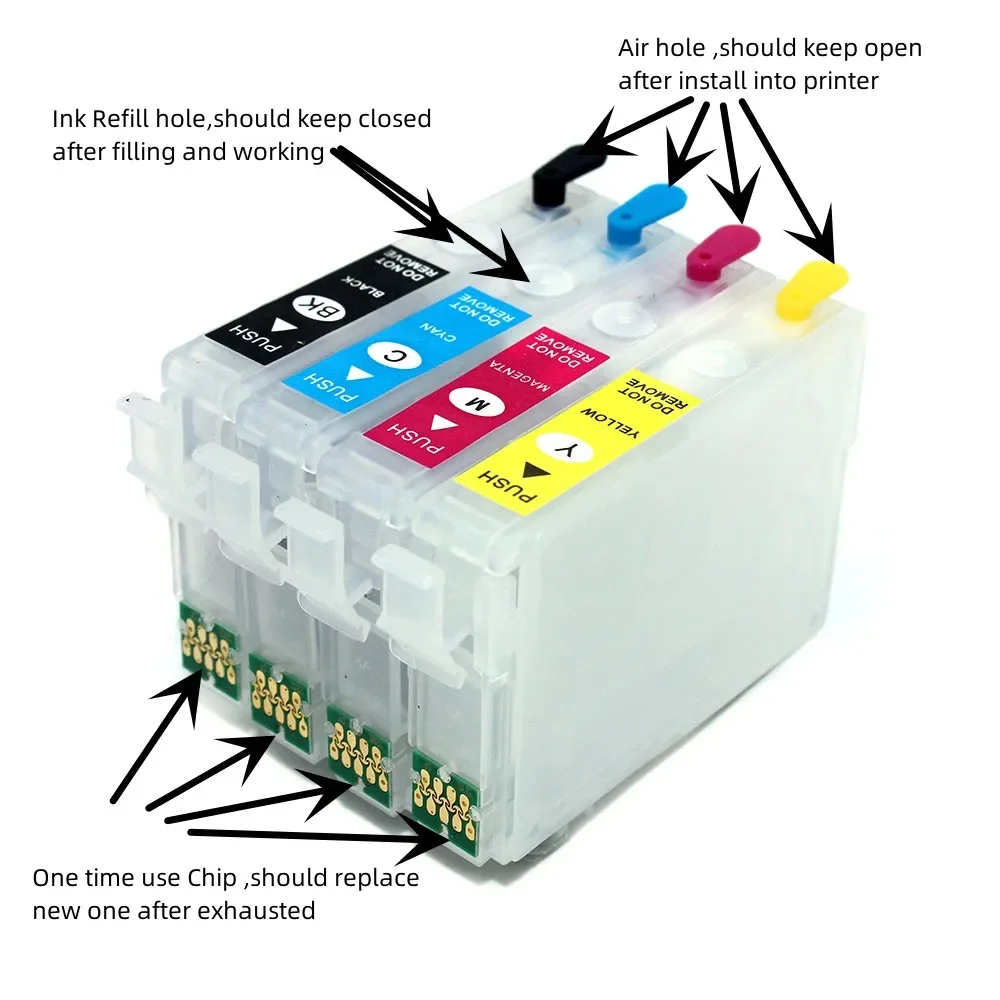 16XL T1631-T1634 T1621 ARC Refill Ink Cartridge For Epson WF2010 WF2510 WF2520 WF2530 WF2540 WF2630 WF2650 WF2660 WF2750 WF2760