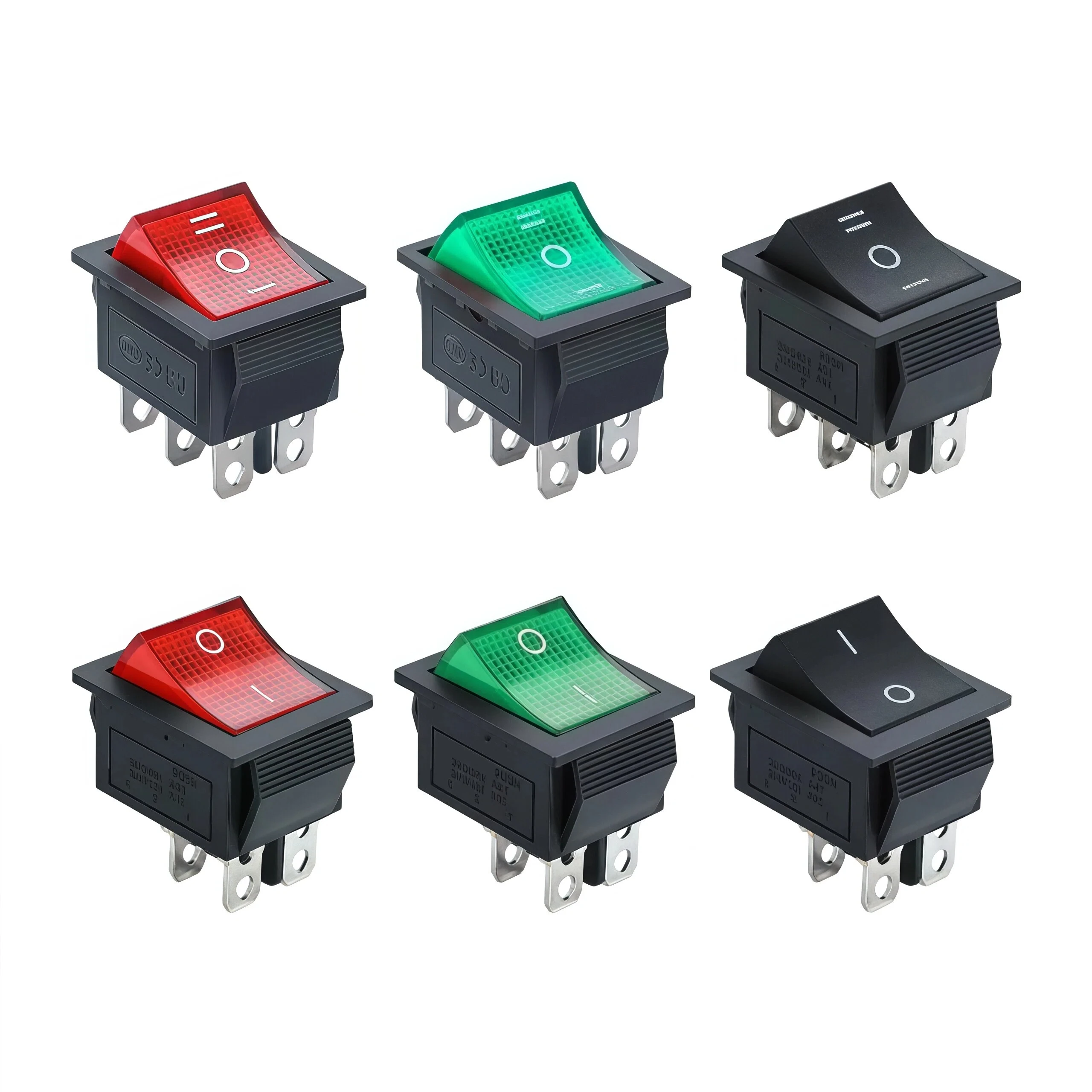 31x25 مللي متر KCD4 الروك التبديل 4 دبابيس 2/3 موقف جهاز كهربائي مع مفتاح الإضاءة 16A 250VAC / 20A 125VAC #2